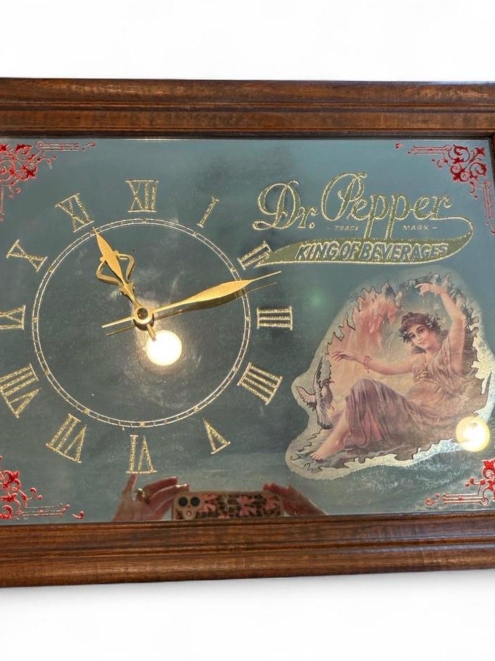 Antique-Style Dr. Pepper “King of Beverages” Wall Clock Décor